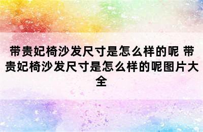 带贵妃椅沙发尺寸是怎么样的呢 带贵妃椅沙发尺寸是怎么样的呢图片大全